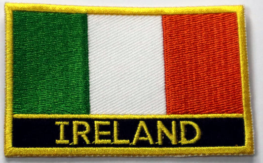 Ireland Flag Iron On Patch. Great for attaching to your jackets, shirts, pants, jeans, hats.  Size: 8x5cm