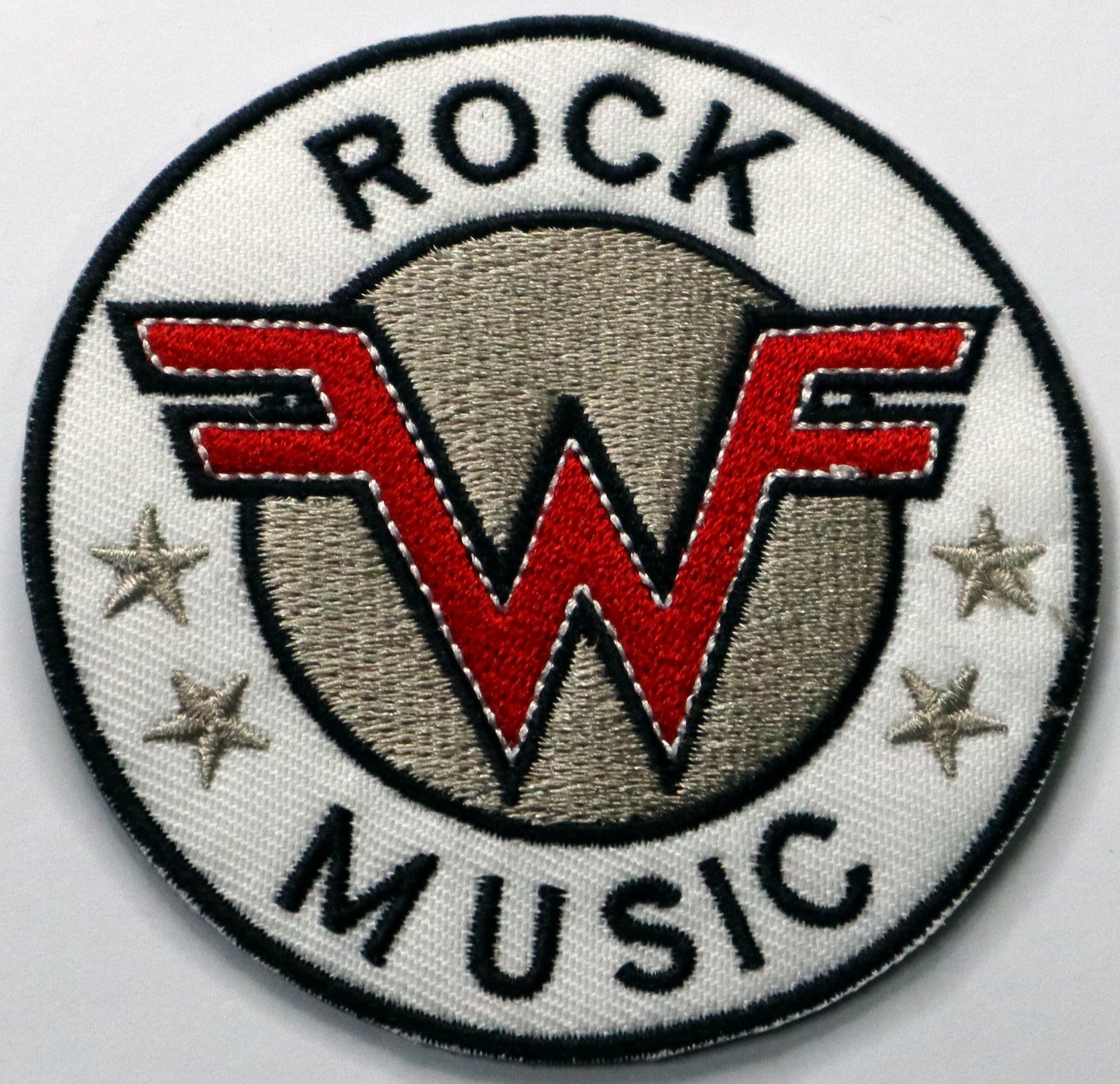 Rock music Iron On Patch. Great for attaching to your jackets, shirts, pants, jeans, hats.  Size: 7.3cm