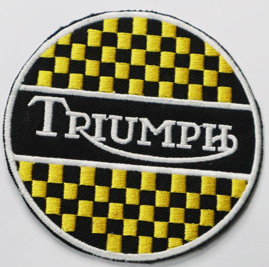 Triumph Iron On Patch. Great for attaching to your jackets, shirts, pants, jeans, hats.  Size: 8cm