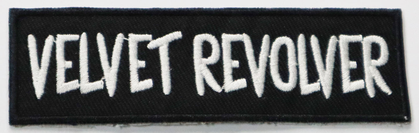 Velvet Revolver Iron On Patch. Great for attaching to your jackets, shirts, pants, jeans, hats.  Size: 10x3cm