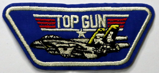 Top Gun Iron On Patch. Great for attaching to your jackets, shirts, pants, jeans, hats.  Size: 9.3x4.2cm