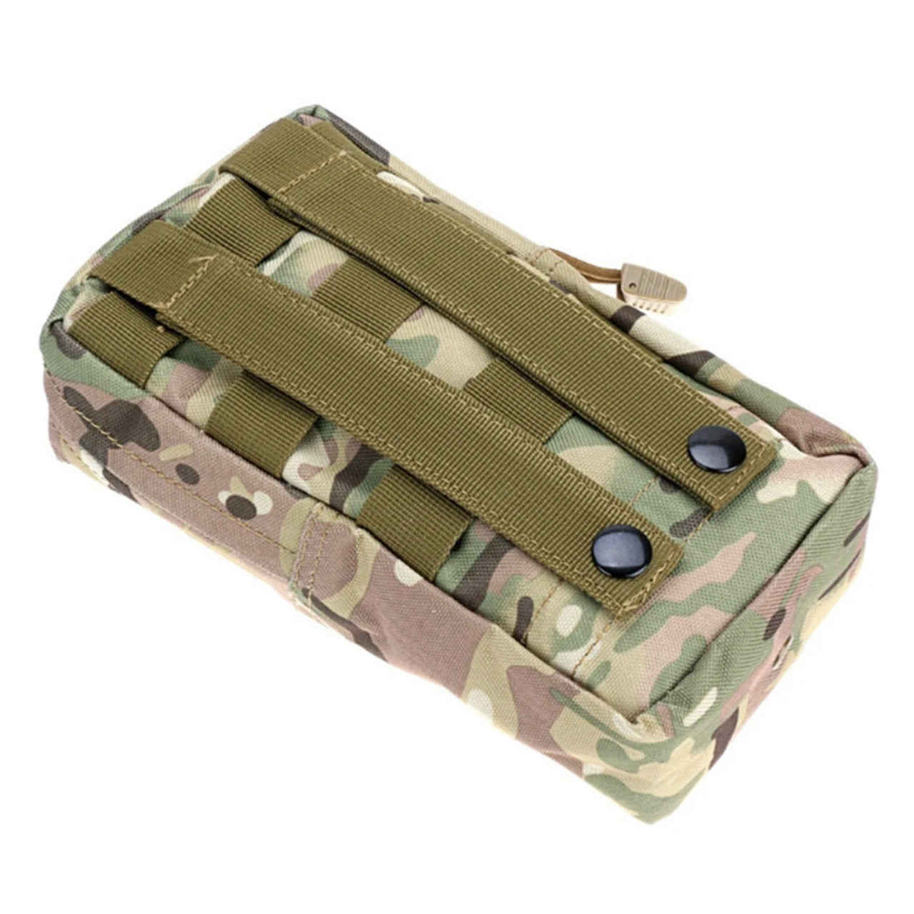 This is the perfect MOLLE pouch for attaching to your field gear, especially your webbing. It's great for holding small items such as your mobile phone, snacks, tourniquets, small notebooks and more. Main compartment with heavy duty zip Size: 21x11x5.5cm www.moralepatches.com.au