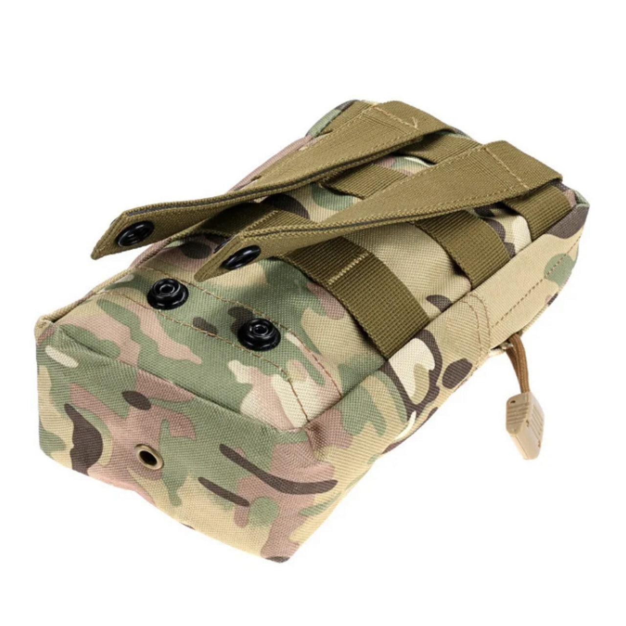 This is the perfect MOLLE pouch for attaching to your field gear, especially your webbing. It's great for holding small items such as your mobile phone, snacks, tourniquets, small notebooks and more. Main compartment with heavy duty zip Size: 21x11x5.5cm www.moralepatches.com.au