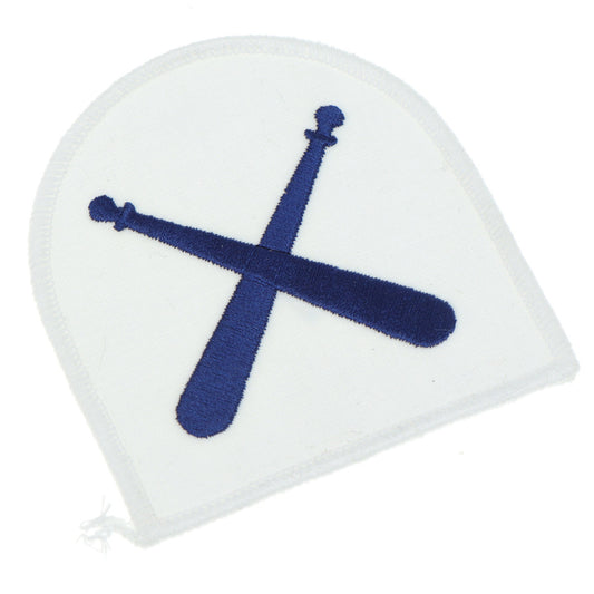 Perfectly sized, this Physical Trainer Badge White has embroidered details ready for wear  Specifications:  Material: Embroidered details Colour: Blue, White