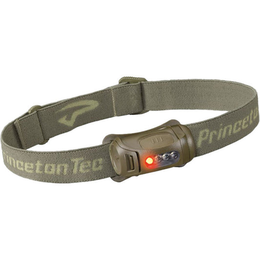 Lightweight, easy to use, and powered by widely available batteries, the olive drab Fred LED Headlamp from Princeton Tec lights your way during after-dark outdoor activity or around the house. It offers a 45-lumen white-light flood beam from three Ultrabright LEDs and light from a red Ultralight that helps preserve night-adjusted vision. www.moralepatches.com.au