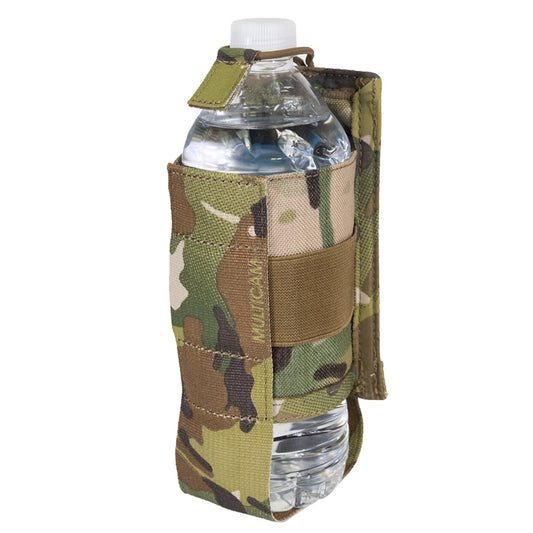 The Bottle Pouch Small is a handy belt mounted pouch to carry up to a 750ml water bottle. Also holds cans and stubbies. Constructed from 500D nylon in genuine licenced Multicam and including an elastic shock cord loop for retention, this is the perfect pouch gor keeping a drink by your side on a hot day. www.moralepatches.com.au