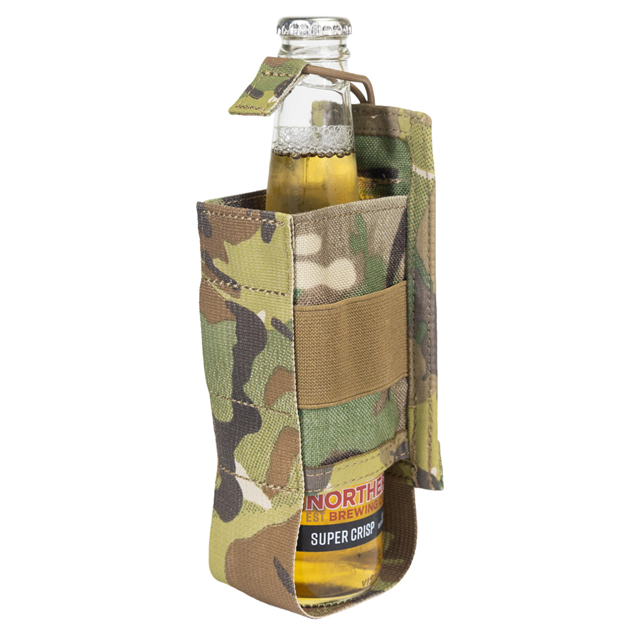 The Bottle Pouch Small is a handy belt mounted pouch to carry up to a 750ml water bottle. Also holds cans and stubbies. Constructed from 500D nylon in genuine licenced Multicam and including an elastic shock cord loop for retention, this is the perfect pouch gor keeping a drink by your side on a hot day. www.moralepatches.com.au