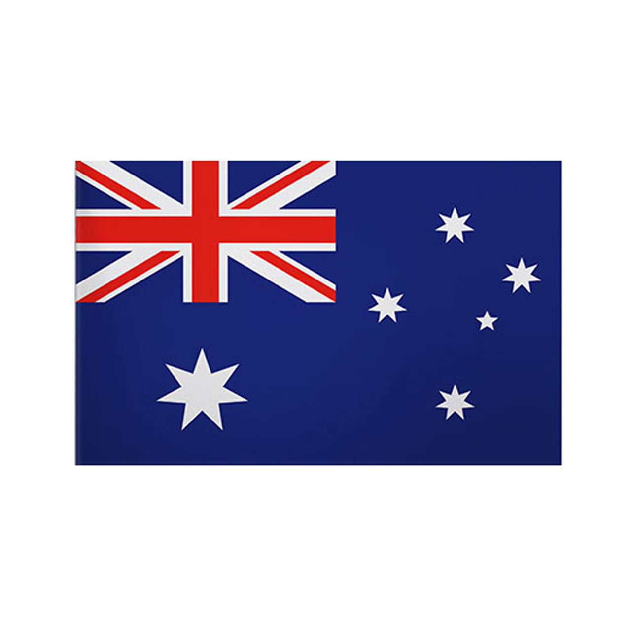 The Australian Flag, to wear to your next sporting event.  A blue field featuring the Union Jack in the upper hoist quarter or canton, the commonwealth star in the lower hoist canton and the southern cross constellation on the fly made up of one smaller five-pointed star and four larger seven pointed stars. First flown in Melbourne on 3rd Sept 1901.      120cm x 60cm     68D Polyester      Officially recognised as the Australian flag as of 1953 www.moralepatches.com.au