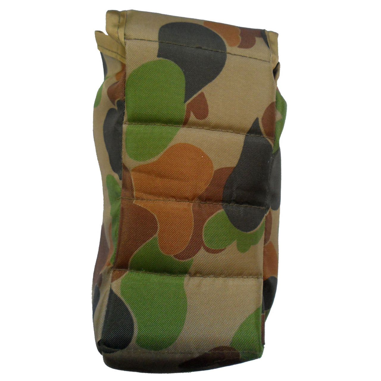 Padded Military style Pouch with Alice clip belt attachment  Folded over top closure with Hook & loop.  Measurements: 25cm(h) x 9 cm x 8 cm www.moralepatches.com.au