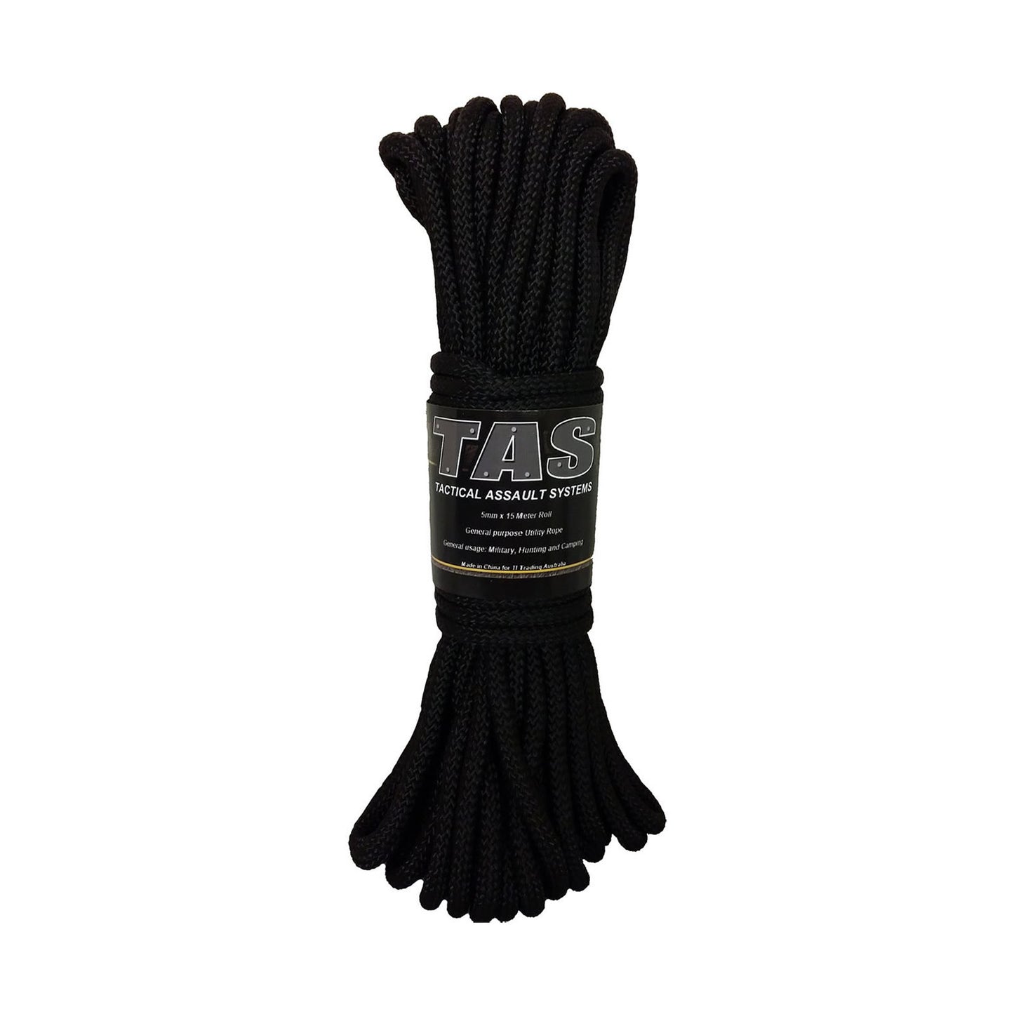 The rope comes in two sizes 5mm x 15m & 9mm x 15m  This rope is for general purpose use only  Great for general usage such as camping, hunting, military, cadets, scouts and general outdoor activities