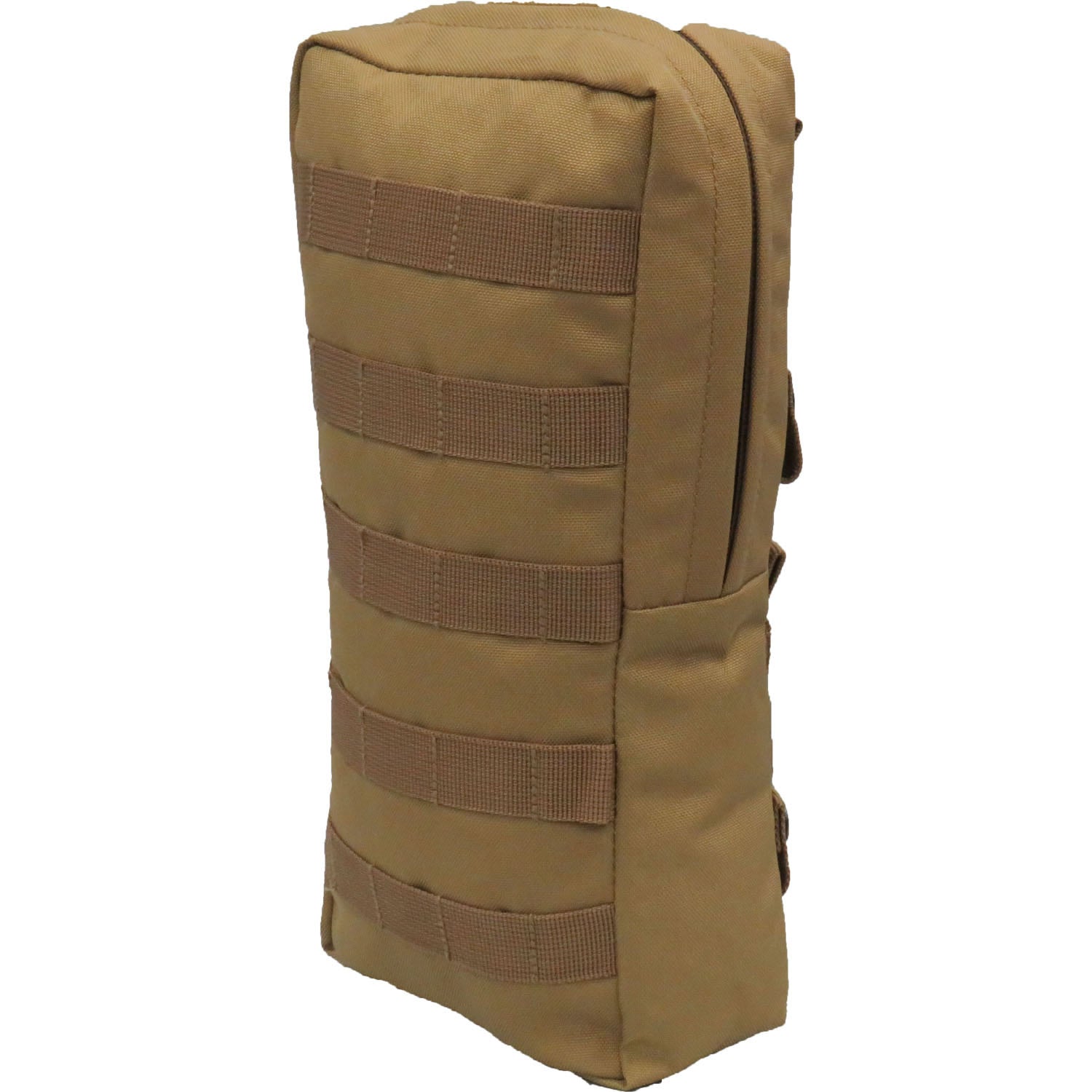 Fully MOLLE compatible  Drainage holes on the base  Heavy duty 900D 2 coats PU fabric  #10 rope pull zips  16x27x8cm