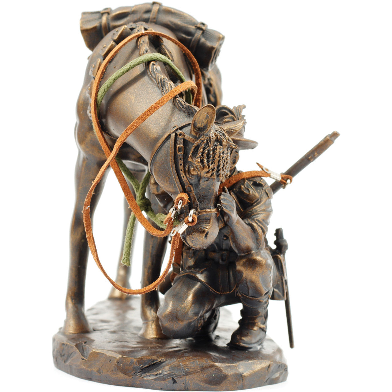 This cold cast bronze miniature figurine remembers the unique bond between men of the Australian Light Horse and their trusted Australian bred Waler mounts. www.moralepatches.com.au