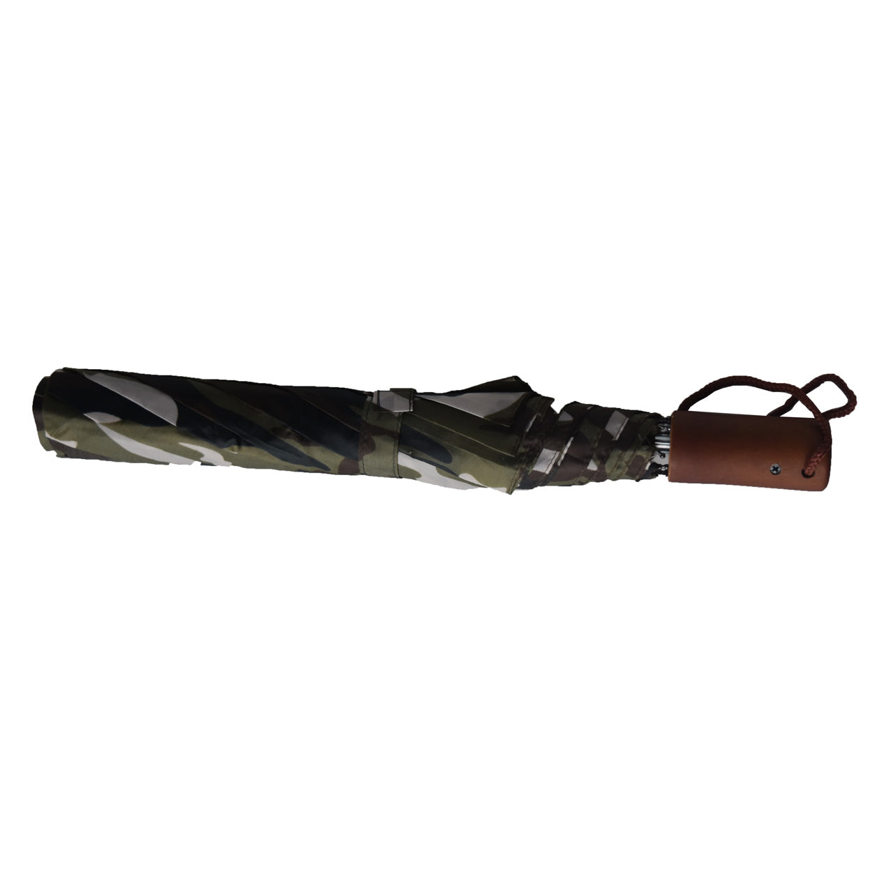 Camo patterned umbrella.  Collapsible for easy carrying in your bag or luggage  Measurements: 40 cm when closed www.moralepatches.com.au