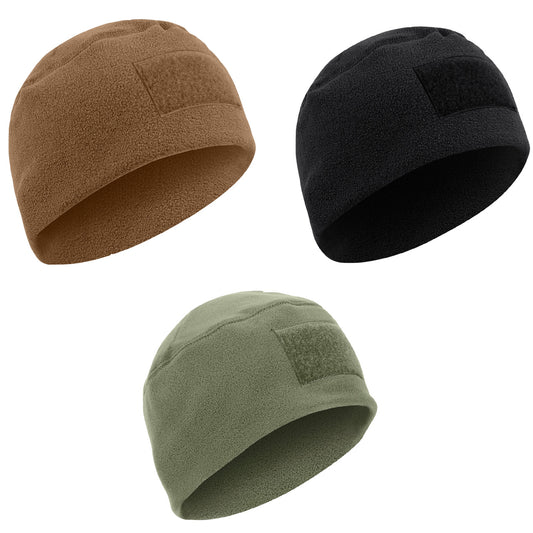 Tactical Beanie With Velcro For Patches is constructed with extra warm polar fleece material that will keep you warm whether you are tackling the great outdoors or on the airsoft field.   Extra Warm Polar Fleece Material Keeps You Warm Even In The Harshest Environments Fully Customizable Beanie with 8xx5cm Loop Field For Attaching Flag Or Morale Patches (Patches Sold Separately) Low Profile Design Can Fit Comfortably Under A Helmet One Size Fits Most