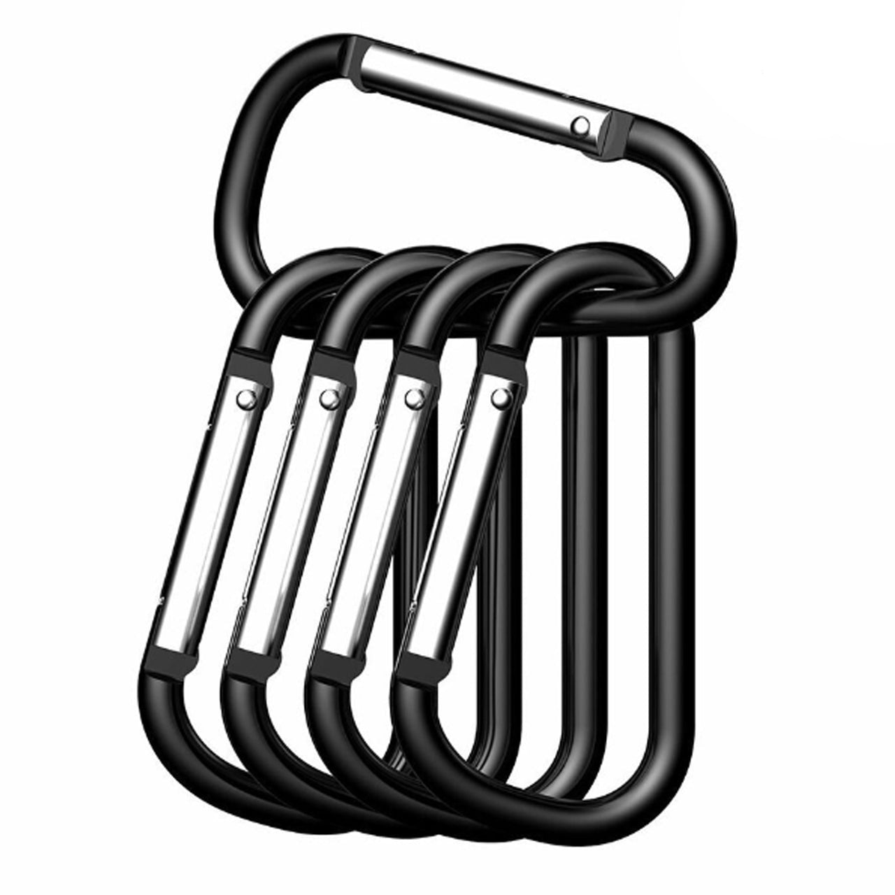 4cm Clip Gate Carabiner Black www.moralepatches.com.au