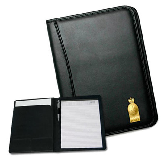 Features: High quality pvc w/ microfibre lining. Document sleeve. Business card holders. Notepad & penholder. Approx size 240 w x 20 d x 310 h