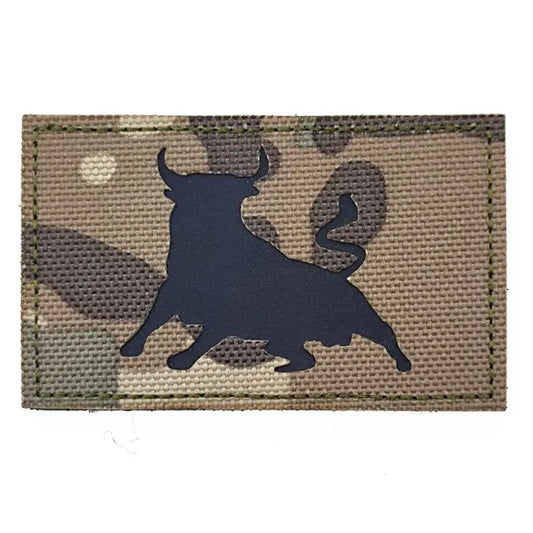 Bull Laser Cut Multicam Patch Hook & Loop.   Size: 8x5cm  HOOK AND LOOP BACKED PATCH(BOTH PROVIDED) www.moralepatches.com.au