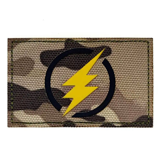 Lightning Bolt Laser Cut Multicam Patch Hook & Loop.   Size: 8x5cm  HOOK AND LOOP BACKED PATCH(BOTH PROVIDED) www.moralepatches.com.au