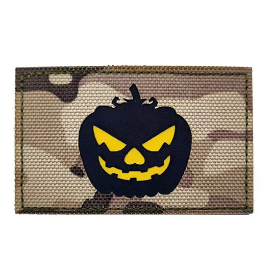 Pumpkin Head Laser Cut Multicam Patch Hook & Loop.   Size: 8x5cm  HOOK AND LOOP BACKED PATCH(BOTH PROVIDED) www.moralepatches.com.au