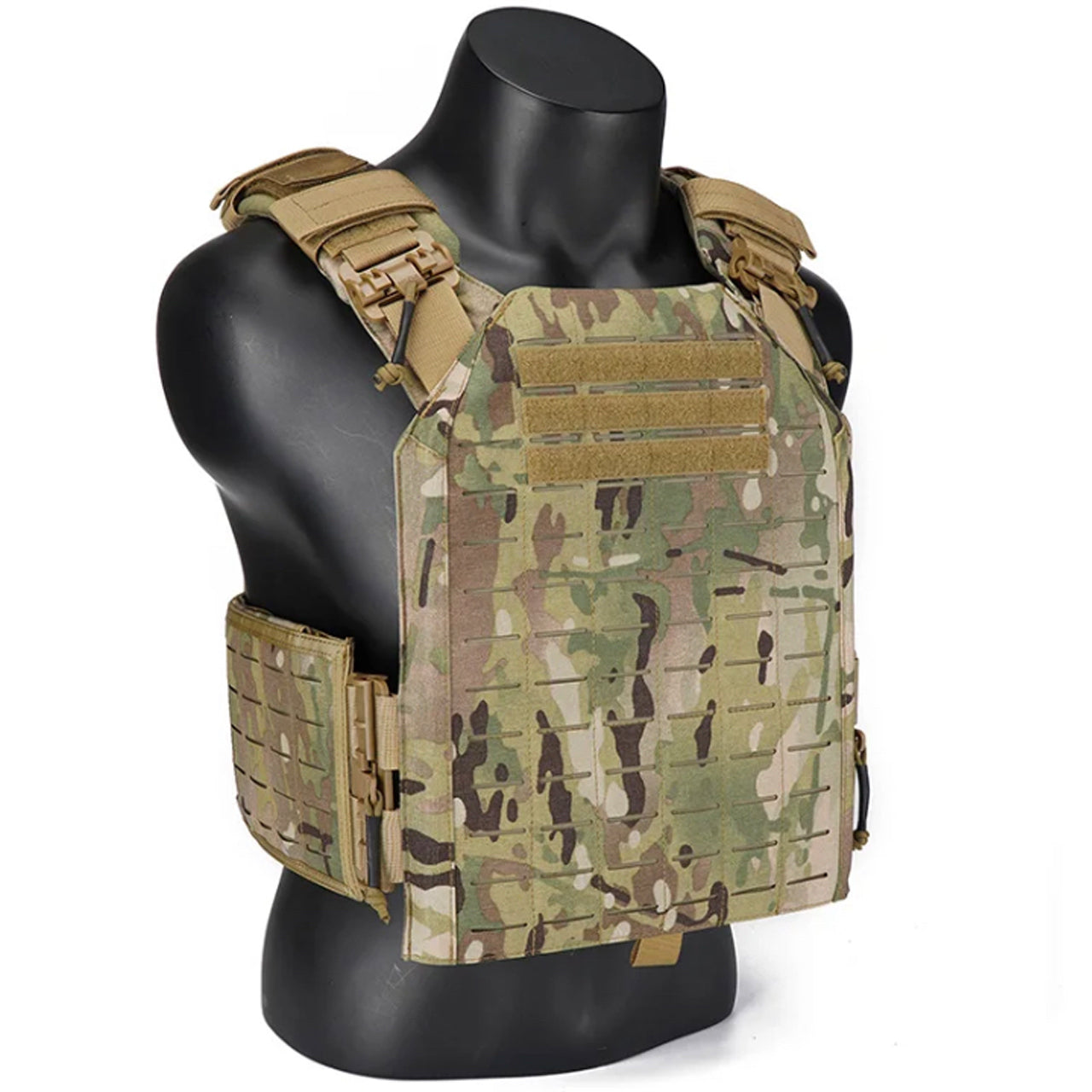 Grab this great tactical assault vest which is fully adjustable and lightweight and great for quick release when stuck in a tight situation. Great for drop and go exercises that require speed and light weight capabilities. Heavy duty 1050D Multicam fabric Fully adjustable shoulders and waist Patches can be attached One size fits most By Defence Q Store www.moralepatches.com.au