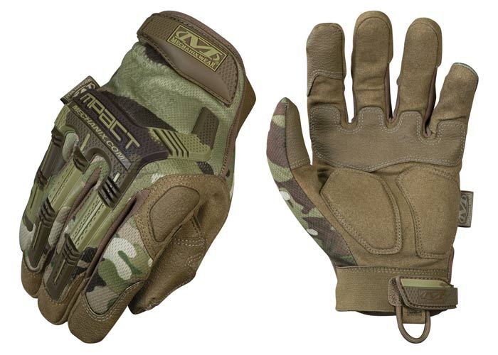 Form-fitting TrekDry® material with MultiCam® camouflage helps keep hands cool and comfortable High impact PORON® XRD® palm padding absorbs shock and vibration Molded Thermal Plastic Rubber (TPR) knuckle and finger impact protection Rubberized grip on thumb and index finger for improved control and abrasion resistance Second-skin fit with a hook and loop closure Nylon cord loop for convenient glove storage Machine washable