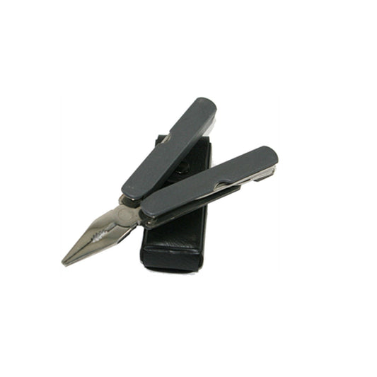 The Budget Multitool has 10 tools that can be easily accessed in its compact folding design. The Budget Multitool has essentials such as a large knife, pliers and various sized screwdrivers. A sturdy push button pouch with a large belt loop is included with the Budget Multitool. www.moralepatches.com.au