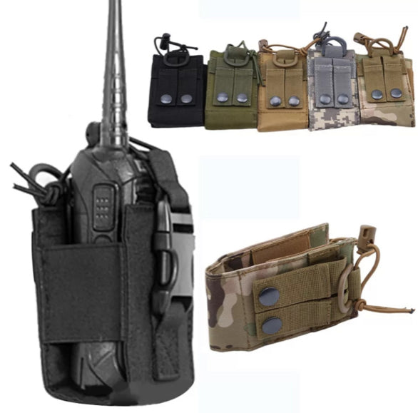 Defence Q Store MOLLE 600D Nylon Radio Pouch is the perfect add on to your field equipment.  Can also be used as a magazine pouch on vests.  Height: 9.5cm  Width: 7cm  Depth: 5cm