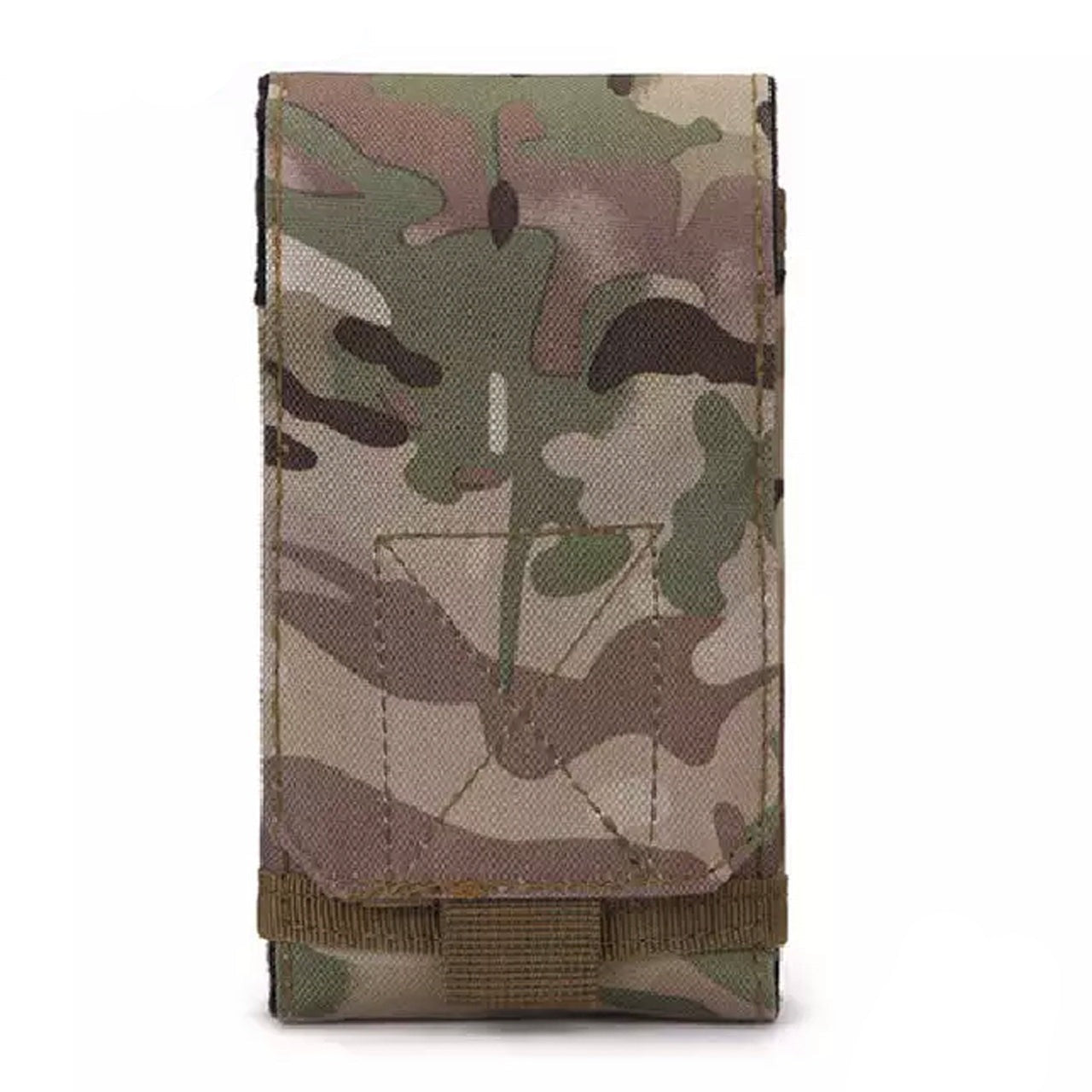 Tactical MOLLE Phone Pouch Multicam  600D lightweight material  MOLLE capable   Great for cadets, military, hunting, camping, hiking and other outdoor activities  16x8.5x2cm www.moralepatches.com.au