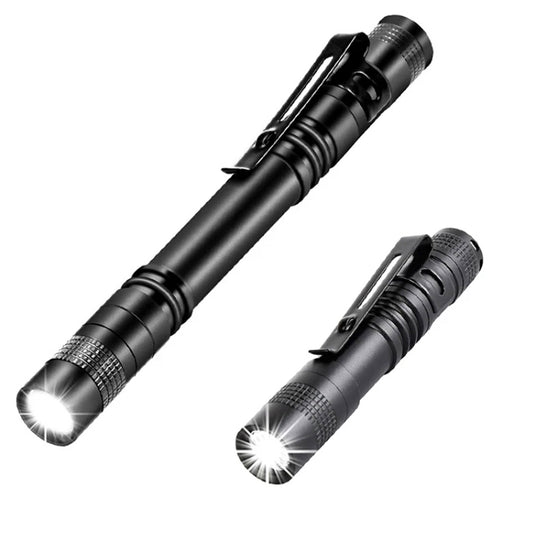 Grab one of these EDC pocket torches which come in handy for night time operations or everyday use.  x1 AAA battery for the small size  x2 AAA batteries for the larger size  Batteries not included  Pocket clips on both size torches  Lightweight www.moralepatches.com.au